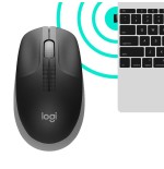 Logitech ratón inalámbrico m190 gris medio 910-005906