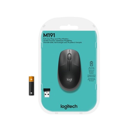 Logitech ratón inalámbrico m190 gris medio 910-005906