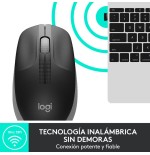 Logitech ratón inalámbrico m190 gris medio 910-005906