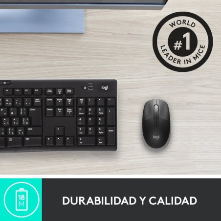 Logitech ratón inalámbrico m190 gris medio 910-005906