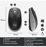 Logitech ratón inalámbrico m190 gris medio 910-005906