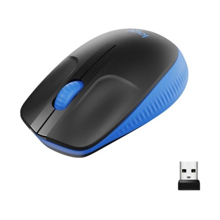 Logitech ratón inalámbrico m190 azul 910-005907