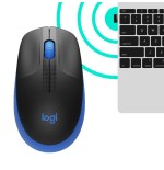 Logitech ratón inalámbrico m190 azul 910-005907