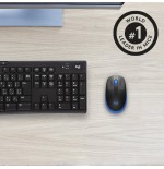 Logitech ratón inalámbrico m190 azul 910-005907