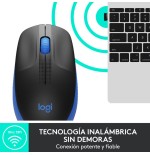 Logitech ratón inalámbrico m190 azul 910-005907