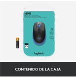 Logitech ratón inalámbrico m190 azul 910-005907