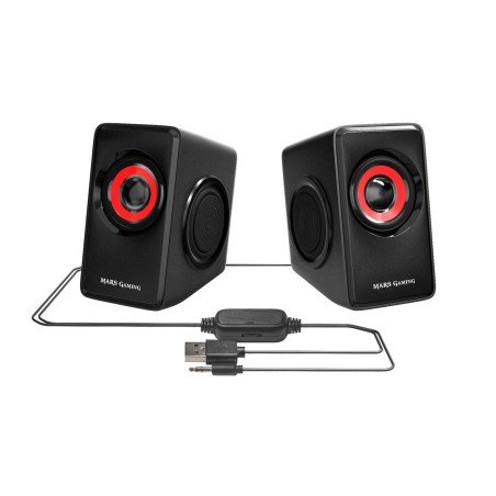 Altavoces mars gaming ms1 10w 2.0 rojos