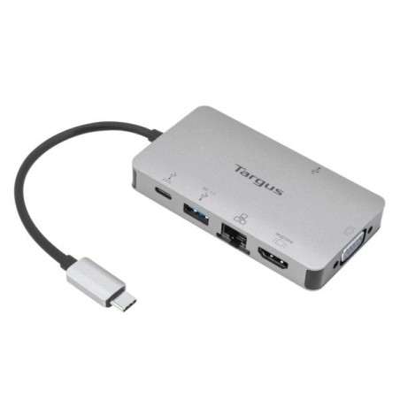 Docking station targus tipo c a 1x hdmi 1x vga 1x usb-a 1x tipo c plata