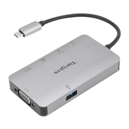 Docking station targus tipo c a 1x hdmi 1x vga 1x usb-a 1x tipo c plata