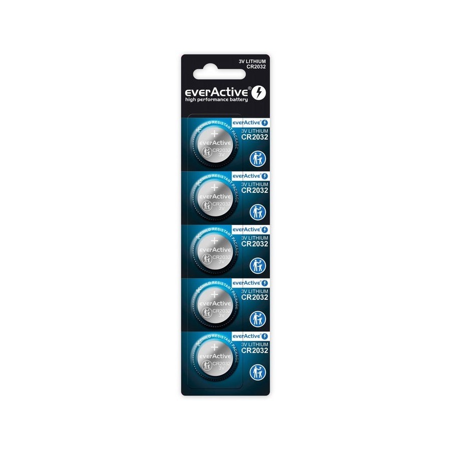 Everactive baterías de litio cr2032 blister - 5 piezas.
