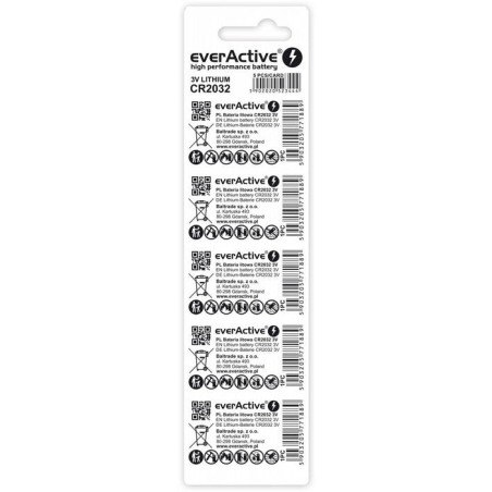 Everactive baterías de litio cr2032 blister - 5 piezas.
