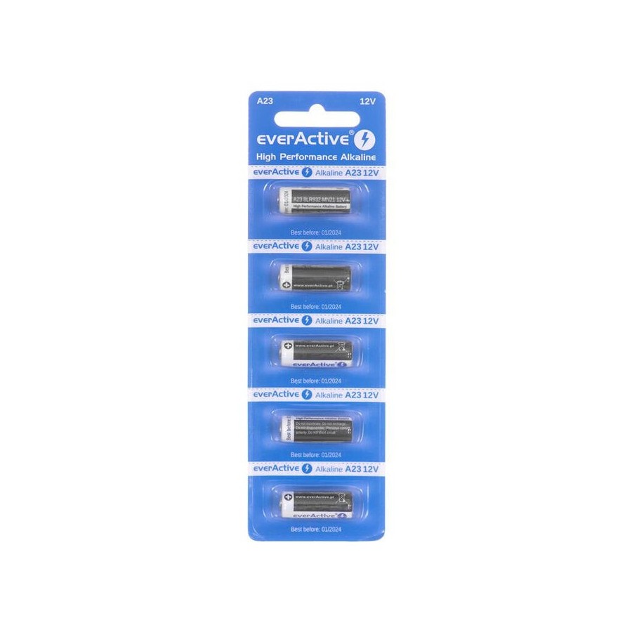 Pilas alcalinas everactive a23 12v - blister 5 uds.