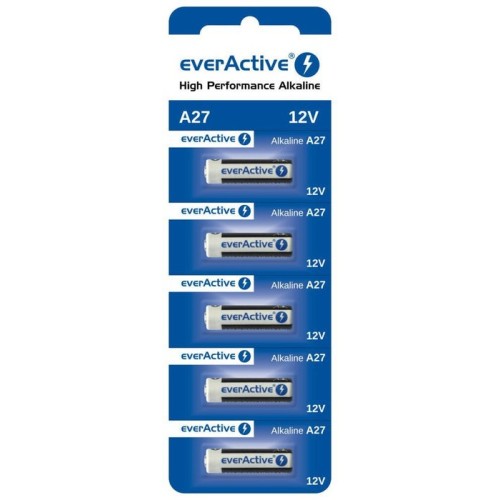 Pilas alcalinas everactive 27a 12v- blister 5 uds.