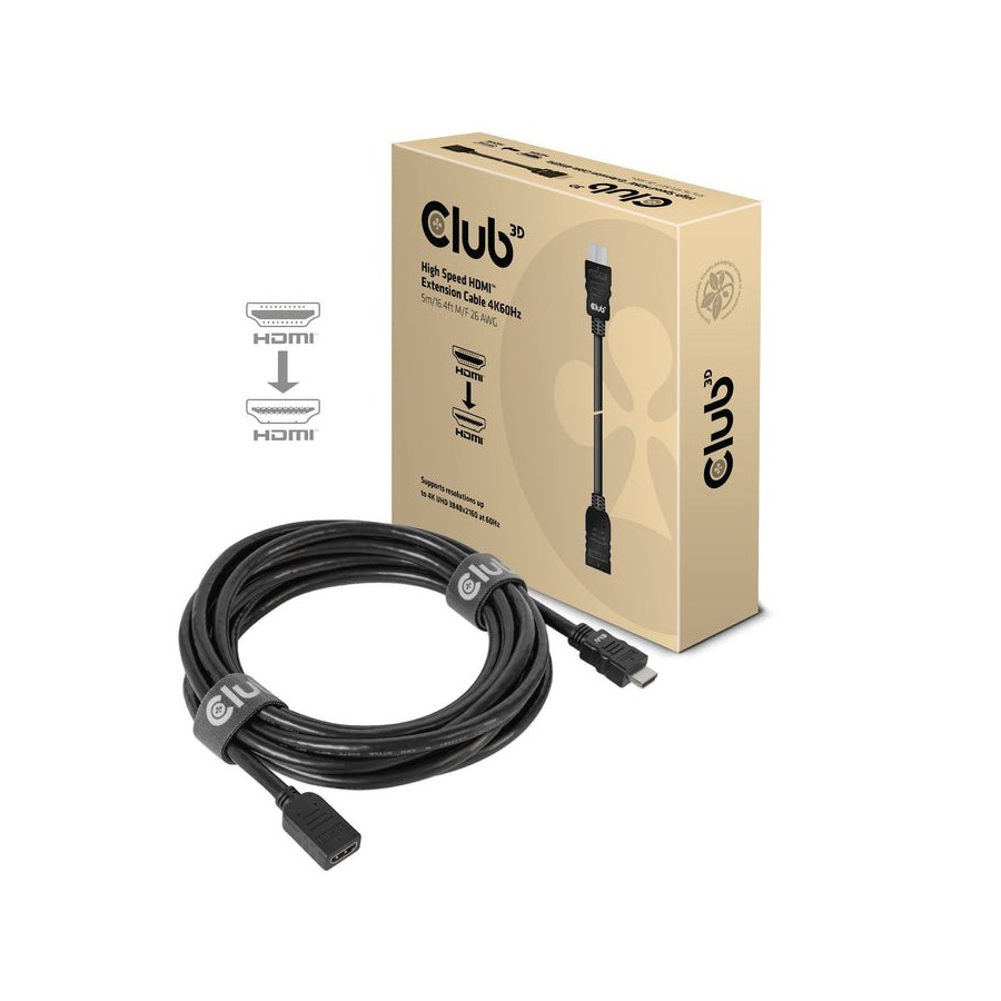 Club3d cable hdmi 2.0  5m m/h retail