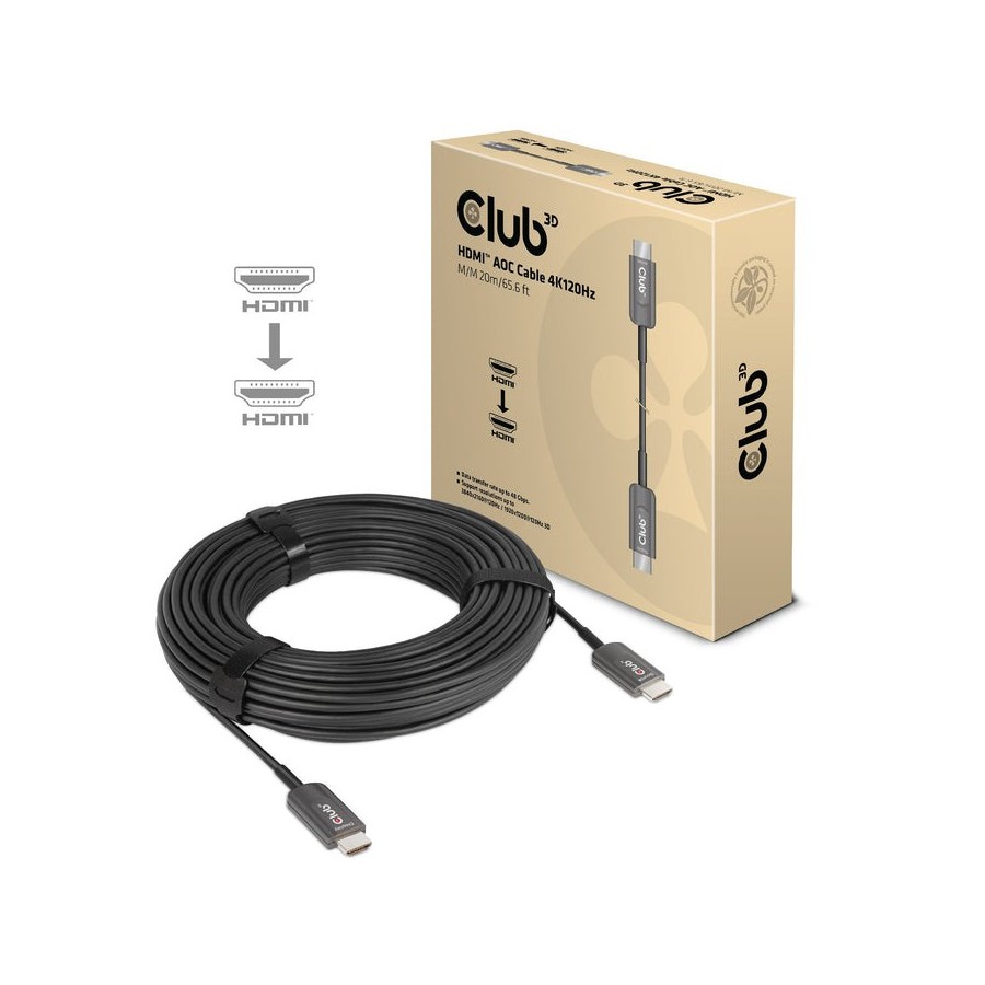 Club3d cable optico  hdmi a - a 2.1 4k120hz uhd 20 m retail