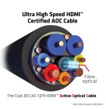 Club3d cable optico  hdmi a - a 2.1 4k120hz uhd 20 m retail