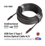 Club3d cable usb 3.2 typ c 20m optico a/v retail